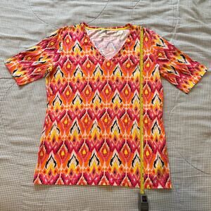 Jones New York Sport Short Sleeve V Neck Tee Women's Size